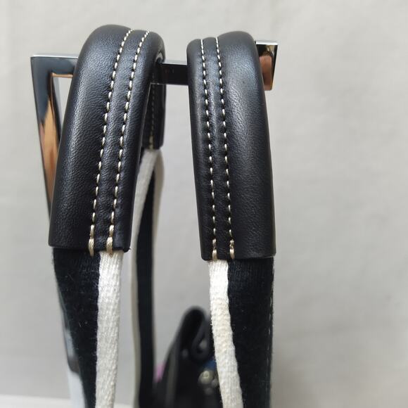 Coach Chelsea Black Nylon Double Handles Zipper Closure Large Tote Shoulder Bag - Picture 7 of 16